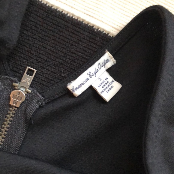 American Eagle black peplum dress size 2 - Picture 3 of 4
